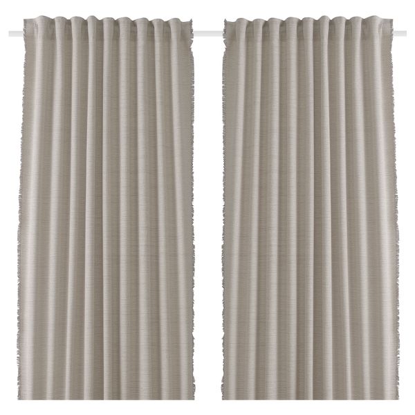Затемняющие гардины, 2 шт., серый, 140x300 см IKEA VÄXELBRUK 805.689.46 - фото 2