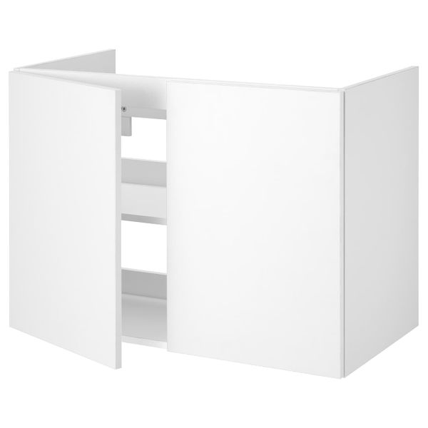 Шкаф под раковину с 2 дверцами, белый 80x40x60 см IKEA FISKÅN ФИСКОН 104.976.36 - фото 2