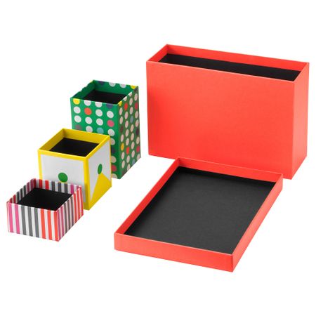 Подставка для канцелярских принадлежности КНАЛЛЬГУЛЬ, красный, разноцветный (18x17 см)