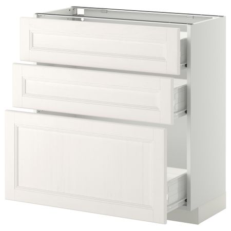 Напольный шкаф с 3 ящиками МЕТОД / ФОРВАРА, белый, Лаксарби белый