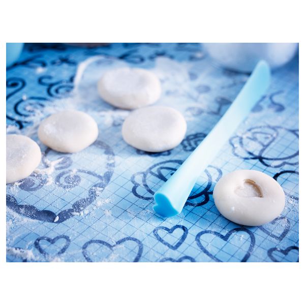 Лист для раскатывания теста и нож СОККЕРТАКА, голубой - схема-чертеж с размерами