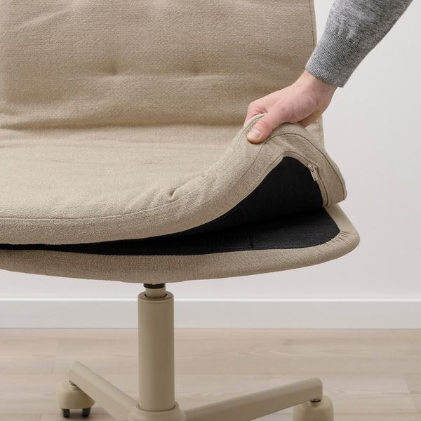 Конференц-стул, на колесиках, Naggen бежевый IKEA MULLFHATTEFJÄLL ХАТТЕФЬЕЛЛЬET МУЛЛЬФЬЕЛЛЕТ 004.724.91 - фото 11