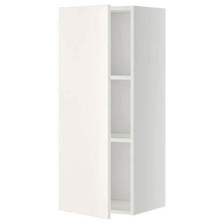 Шкаф навесной с полкой, белый/Веддинге белый 40x100 см IKEA METOD МЕТОД 292.258.48