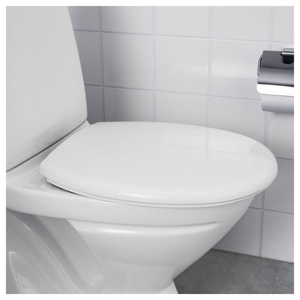 Сиденье для унитаза ВАЛЛОКСЕН, белый - схема-чертеж с размерами