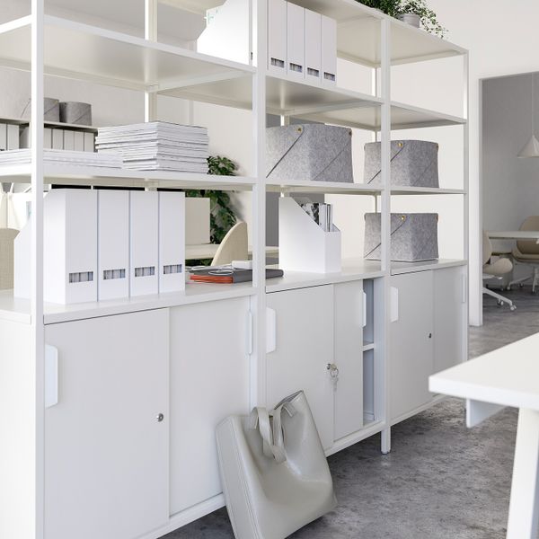 Шкаф с раздвижной дв-ми/доской для/записей, белый 80x180 см IKEA TROTTEN ТРОТТЕН 694.296.45 - фото 4