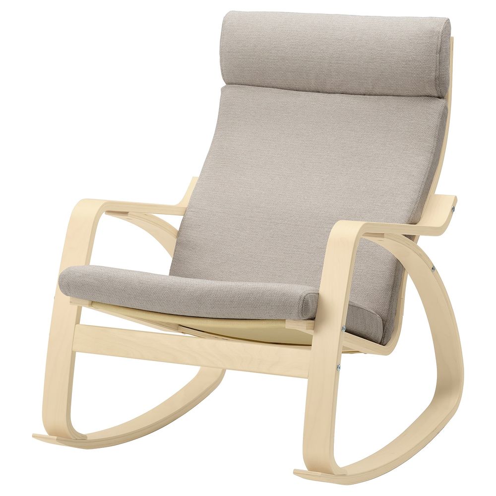 Кресло-качалка, береза/Хили бежевый IKEA POÄNG ПОЭНГ 293.987.64 - фото 1