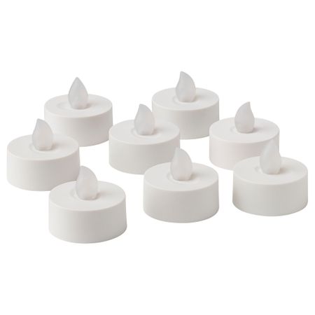 Светодиодная греющая свеча СТОПЕН, с батарейным питанием белый (4 см)