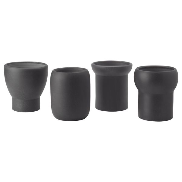 Кашпо СИННЕРЛИГ, различные модели черный (15 см) - фото 1