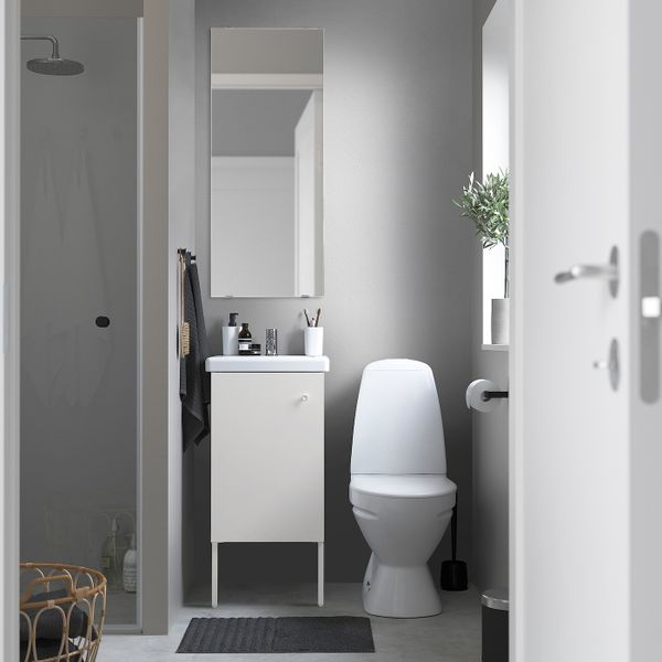 Комплект мебели для ванной,7 предм., белый/ПИЛКОН смеситель 44x43x88 см IKEA FISKÅN ФИСКОН / TVÄLLEN ТВЭЛЛЕН 094.309.01 - схема-чертеж с размерами