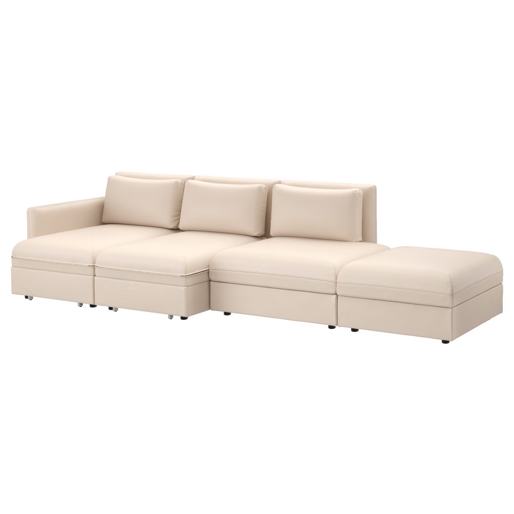 4-местный диван-кровать ВАЛЛЕНТУНА, Мурум бежевый - фото 1