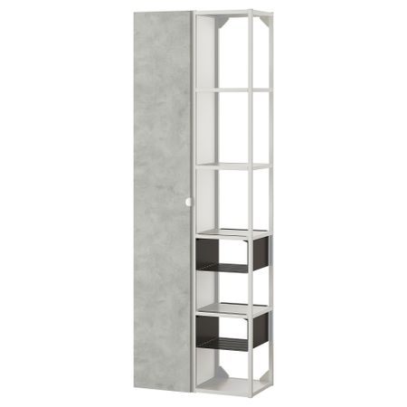 Комбинация для хранения, 60x32x180 см, белый, под бетон IKEA BEGIVENHET БЕГИВЕНХЕТ 893.314.74