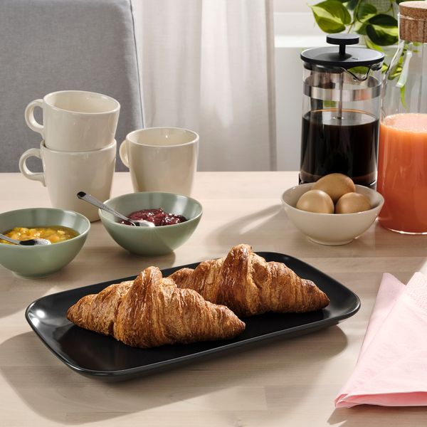 Тарелка, 30x18 см, матовая поверхность темно-серый IKEA FÄRGKLAR ФЭРГКЛАР 605.379.32 - фото 4