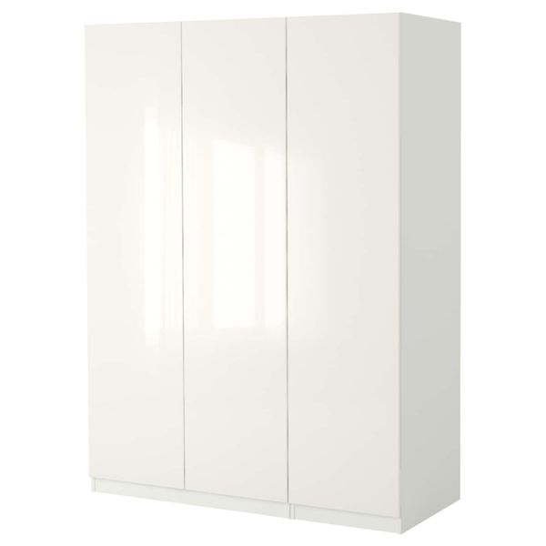 Гардероб, белый, Фардаль глянцевый/белый, 150x60x236 см IKEA ПАКС 792.488.33 - фото 2