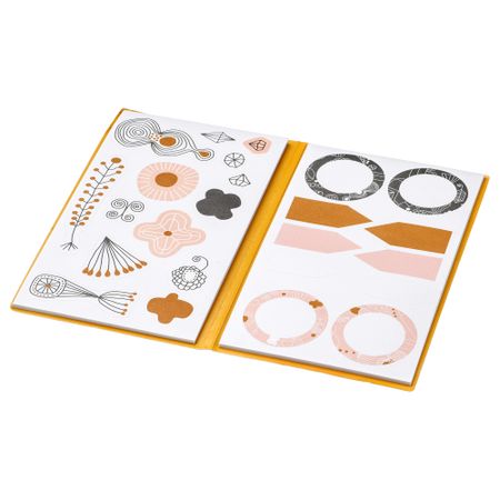 Папка с наклейками ЛАНКМОЙ, белый черный, розовый