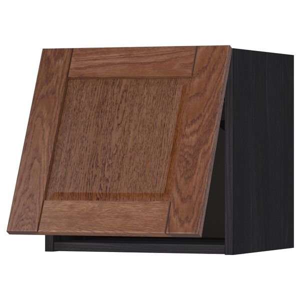 Горизонтальный навесной шкаф МЕТОД, черный, Филипстад коричневый - схема-чертеж с размерами