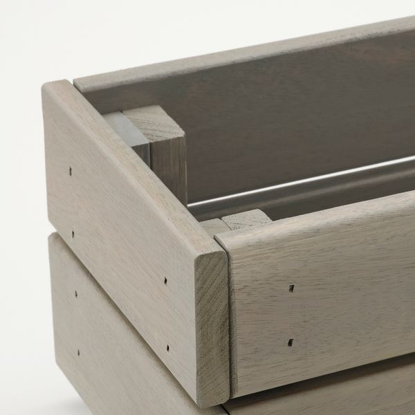 Ящик для цветов, для сада морилка/светло-серый 43x15 см IKEA STJÄRNANIS СТЭРНАНИС 805.052.99 - фото 2