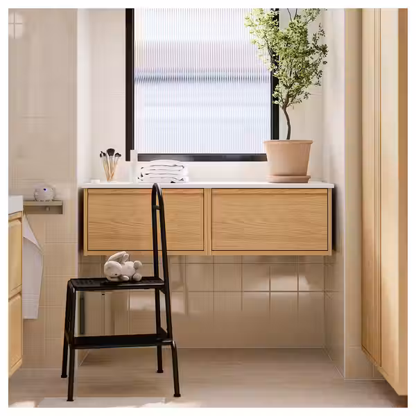 BÄSINGEN БЭСИНГЕН Табурет-лестница/поручень,2 ступени - антрацит - фото 6