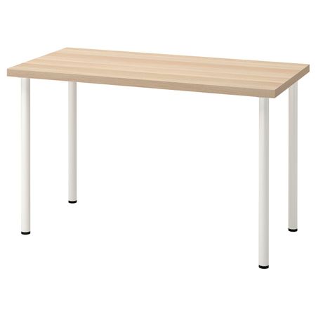 Письменный стол, под беленый дуб/белый 120x60 см IKEA LAGKAPTEN ЛАГКАПТЕН / ADILS АДИЛЬС 294.168.76