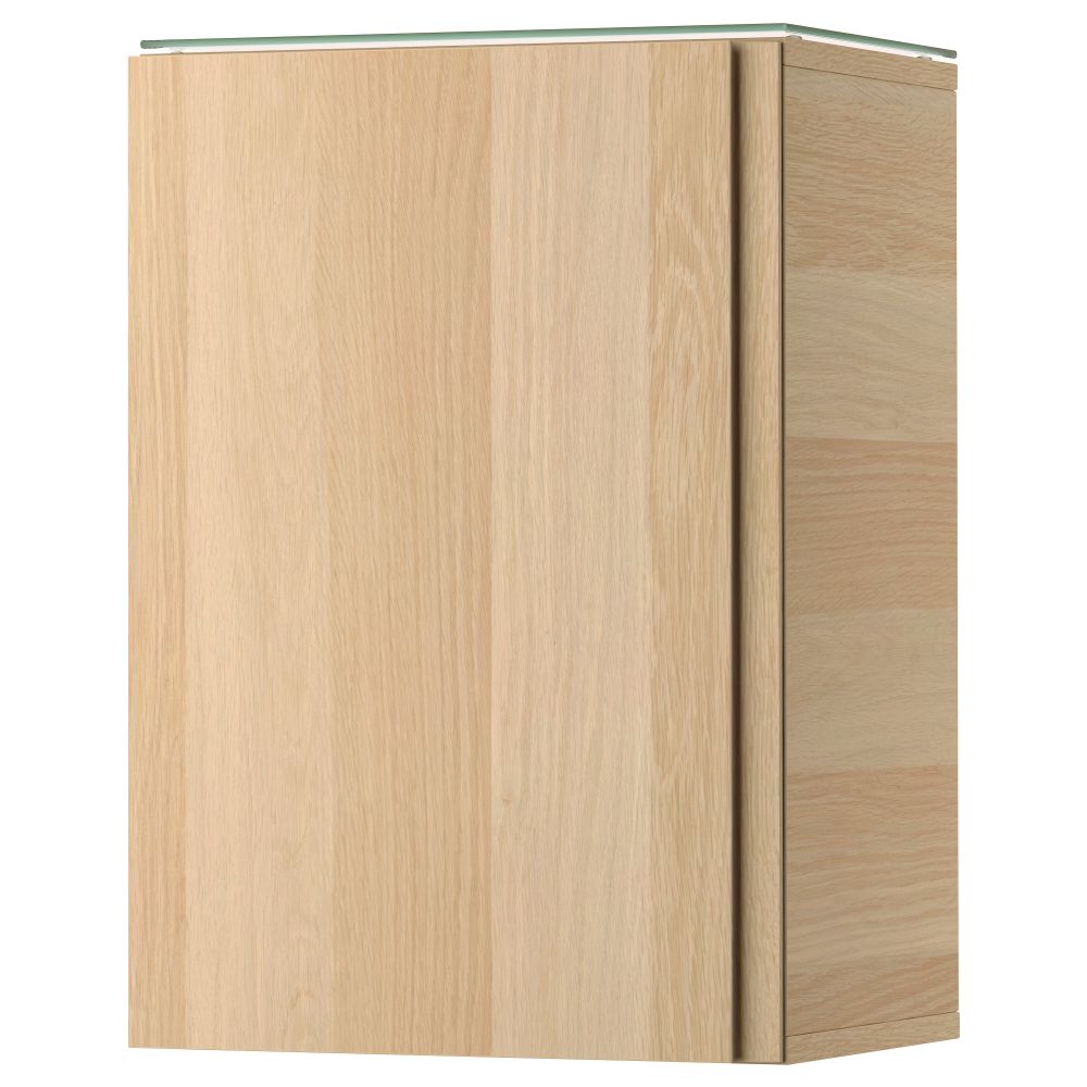 Навесной шкаф с 1 дверцей ГОДМОРГОН, под беленый дуб (40x32x58 см) - фото 1