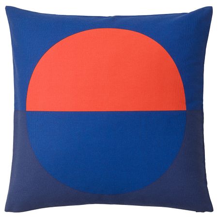 Чехол на подушку, синий/ярко-оранжевый 50x50 см IKEA MAJALOTTA МАЙЯЛОТТА 604.258.21