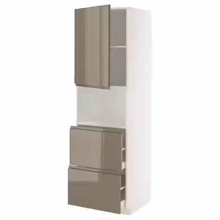 METOD / MAXIMERA Высокий шкаф д/СВЧ/дверца/2ящика