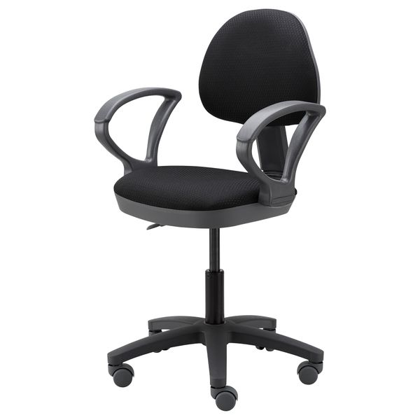 Рабочее кресло на колесах БАЛЬДРИАН, черный, серый - фото 1