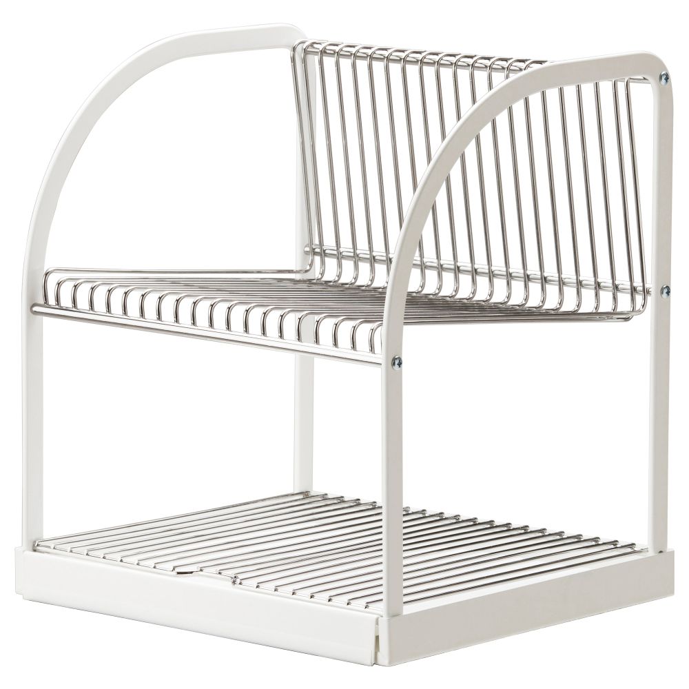 Сушилка посудная БЕСТОЭНДЕ, серебристый, белый (32x29x36 см) - фото 1