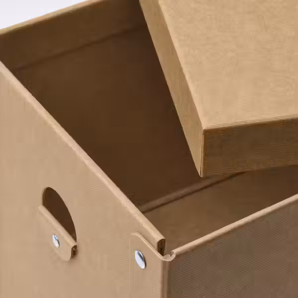 GÄRDESGÅRD ГЭРДЕСГОРД Коробка с крышкой - естественный 18x25x16 см - фото 4