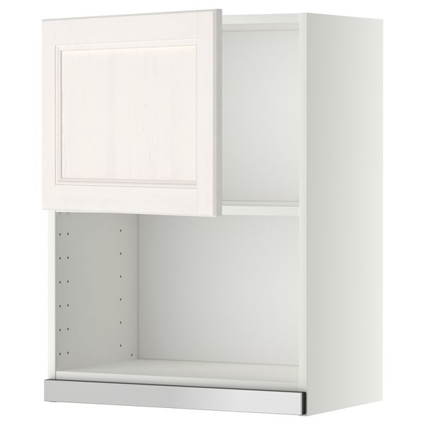 Навесной шкаф для СВЧ-печи МЕТОД, белый, Лаксарби белый - схема-чертеж с размерами