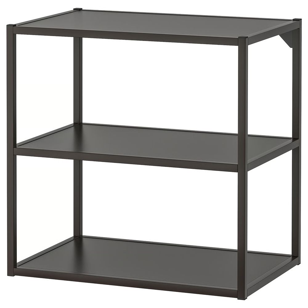 ENHET Напольный каркас с полками - антрацит 60x40x60 см - схема-чертеж с размерами
