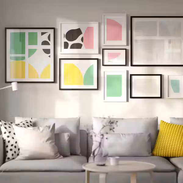 RÖDALM РЁДАЛЬМ Рама для 5 картин - чёрный 64x71 см - фото 5