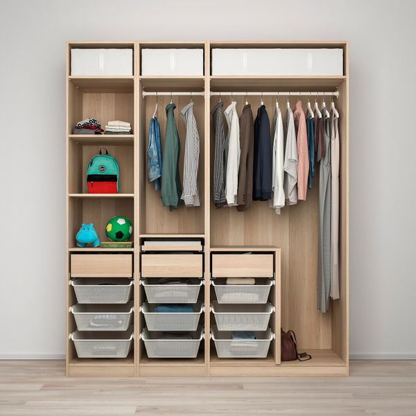 Гардероб, комбинация, под беленый дуб/белый под бумагу 200x66x236 см IKEA PAX ПАКС / SVARTISDAL СВАРТИСДАЛЬ 693.363.02 - фото 5