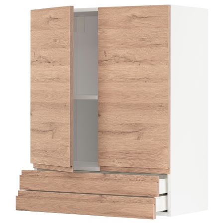 Навесной шкаф, 2 дверцы, 2 ящика, 80x100 cm IKEA METOD МЕТОД, MAXIMERA МАКСИМЕРА 794.655.05