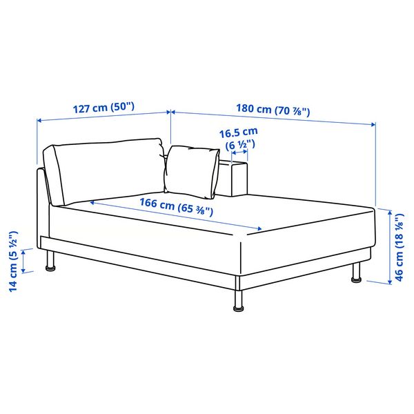 IKEA, дополнительный ракурс - схема-чертеж с размерами