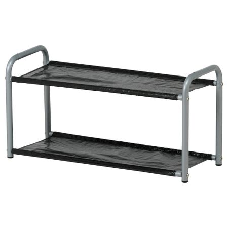 Полка для головных уборов, обуви ЛУСТИФИК, серебристый/черный (60 см)