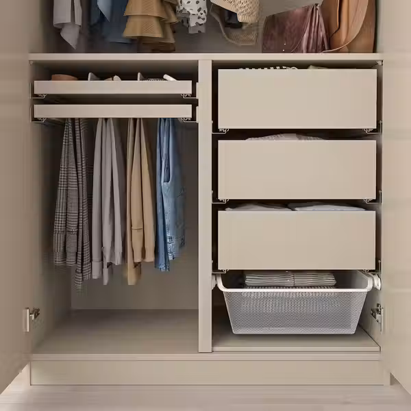 KOMPLEMENT Разделитель д/каркасов - серо-бежевый 100x58 см - схема-чертеж с размерами