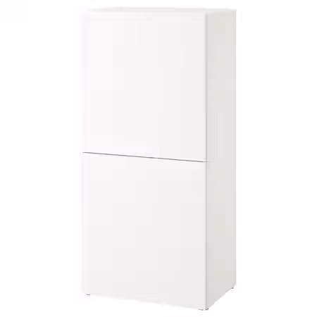 BESTÅ Стеллаж с дверьми - белый Lappviken/белый 60x42x129 см