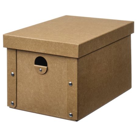 GÄRDESGÅRD ГЭРДЕСГОРД Коробка с крышкой - естественный 18x25x16 см