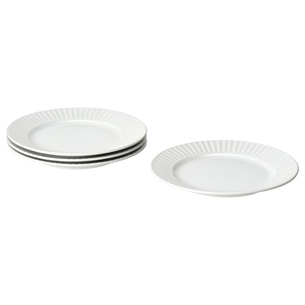 Тарелка, белый, 27 см IKEA STRIMMIG СТРИММИГ 504.681.99 - фото 1