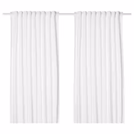 TIBAST Гардины, 2 шт. - белый/с лентой 145x300 см