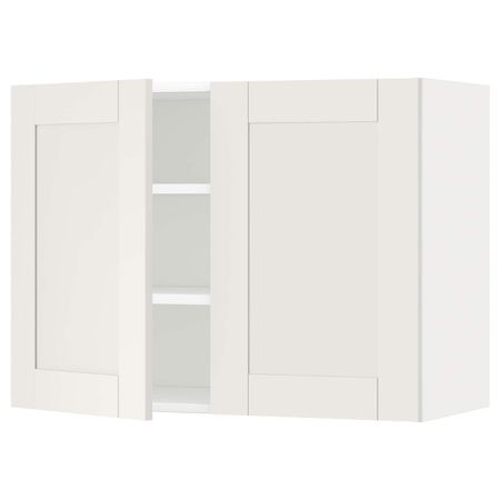 Навесной шкаф с полками/2дверцы, белый/Сэведаль белый 80x60 см IKEA METOD МЕТОД 894.445.98