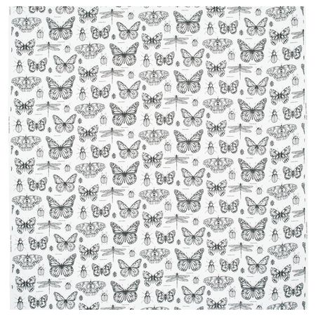 Ткань, белый с оттенком/темно-серый 150 см IKEA СОММАРМАЛЬВА 504.559.79