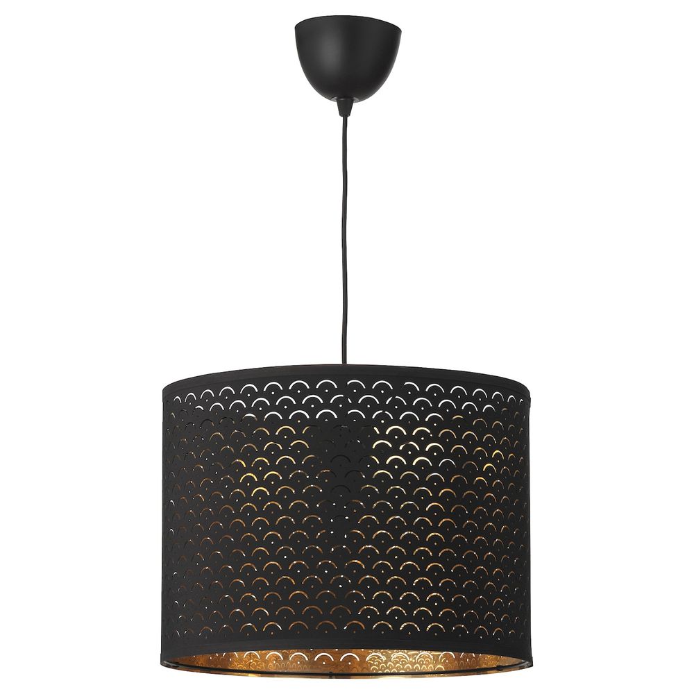 Подвесной светильник, черный латунь, черный, 44 см IKEA НИМО / СЕКОНД 092.919.81 - схема-чертеж с размерами