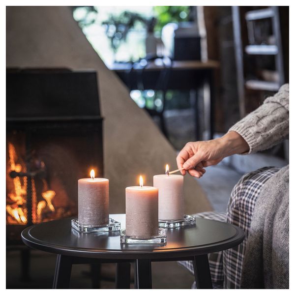 Ароматическая формовая свеча, 30 ч, Костер, серый IKEA ENSTAKA 105.022.61 - фото 3