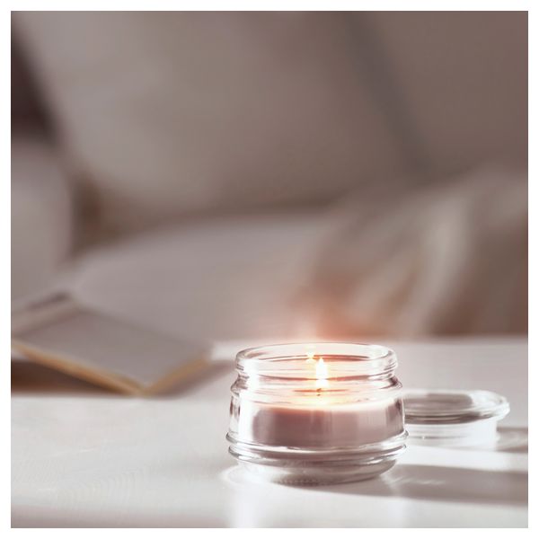 Ароматическая свеча в стакане ЛУГГА, Нежная ваниль бежевый, бежевый (7.5 см) - фото 2