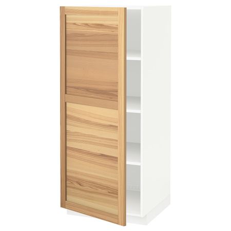 Высокий шкаф с полками, белый/Торхэмн ясень 60x60x140 см IKEA METOD МЕТОД 294.468.97