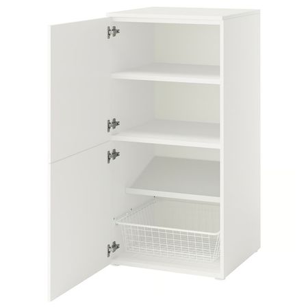 PLATSA Комбинация для хранения с дверцами - белый/Fonnes белый 60x57x123 см