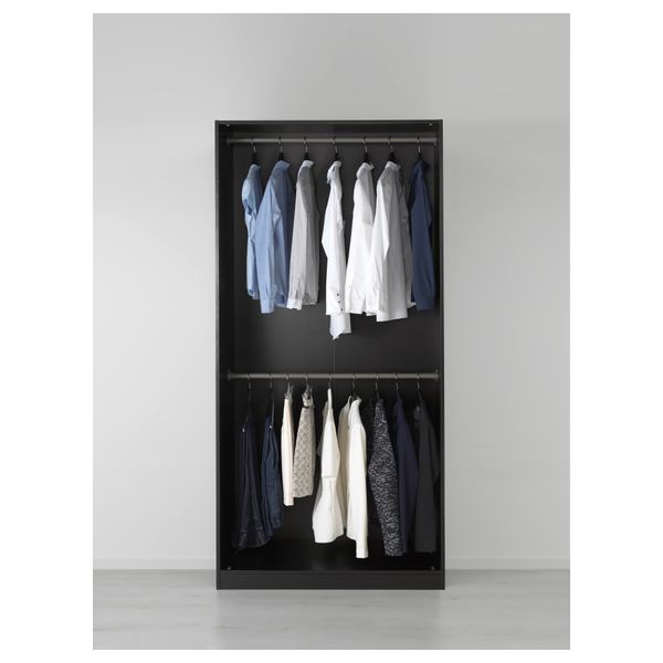 Гардероб ПАКС, черно-коричневый, Бергсбу черно-коричневый - схема-чертеж с размерами