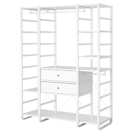 Гардероб, комбинация, белый 165x55x216 см IKEA ELVARLI ЭЛВАРЛИ 692.039.72
