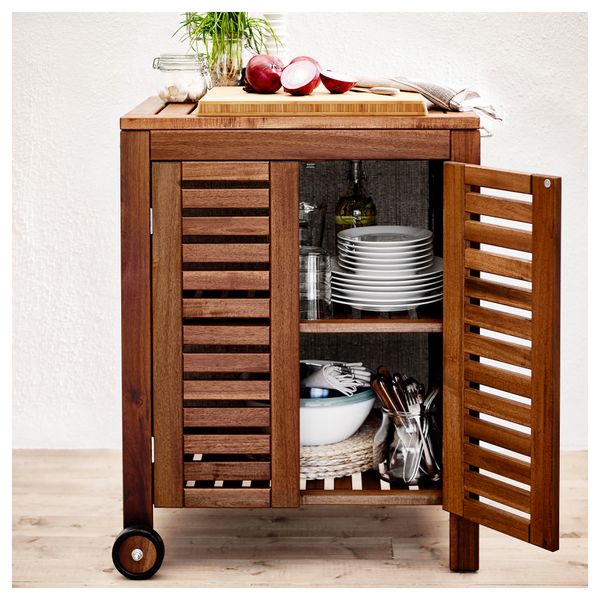 Модуль для хранения, садовый ЭПЛАРО / КЛАСЕН, коричневая морилка (77x88 см) - фото 2